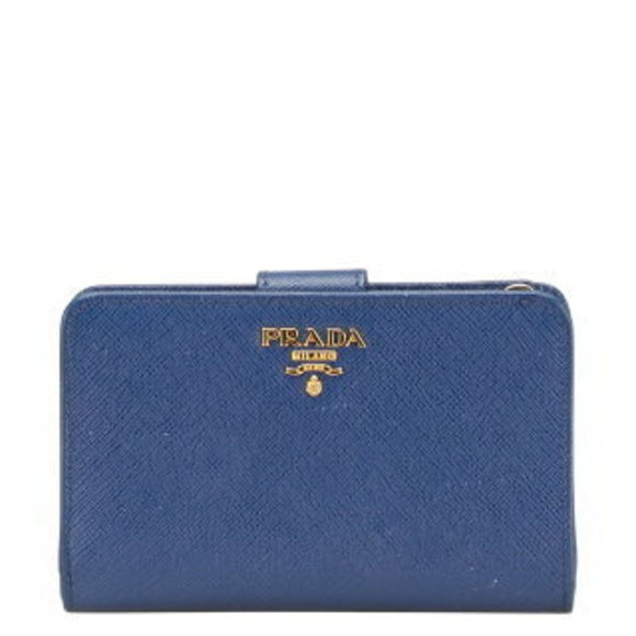 Prada Wallet blue leather - Picture 1 of 8